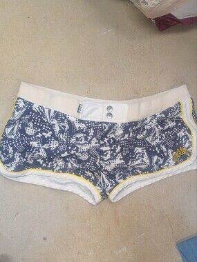 Volcom Navy and White Patterned Women’s BOARD BEACH SURF Shorts XL